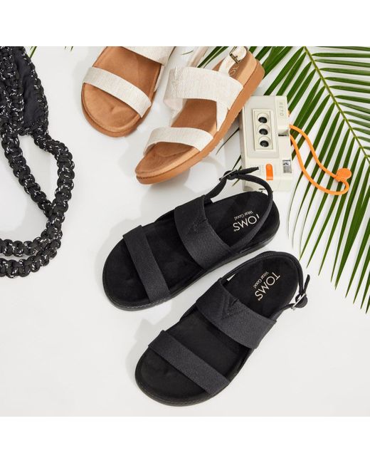 TOMS Black Marin Sandal
