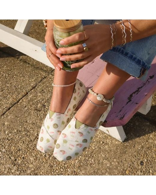 TOMS White Matcha Alpargata