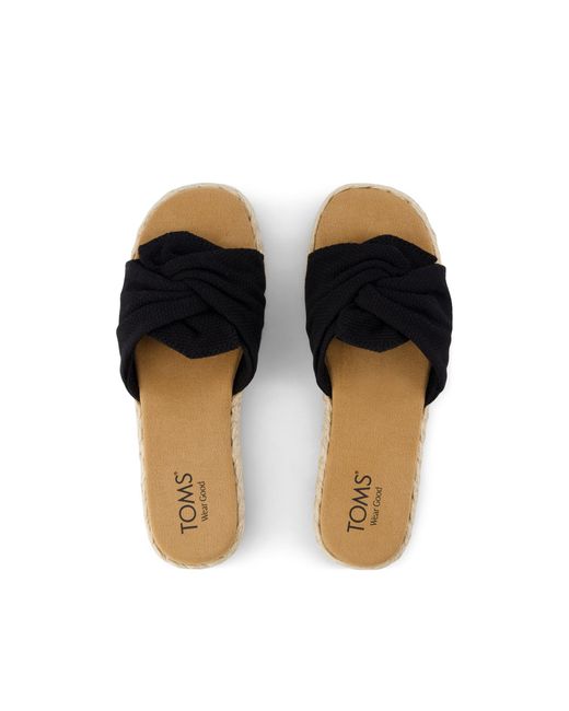 TOMS Black Abby Slide Platform Sandal