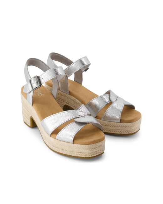 TOMS Metallic Isla Heeled Sandal