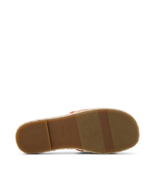 TOMS Orange Abby Slide Platform Sandal