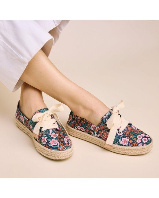 TOMS Blue Carolina Lace Up Espadrille