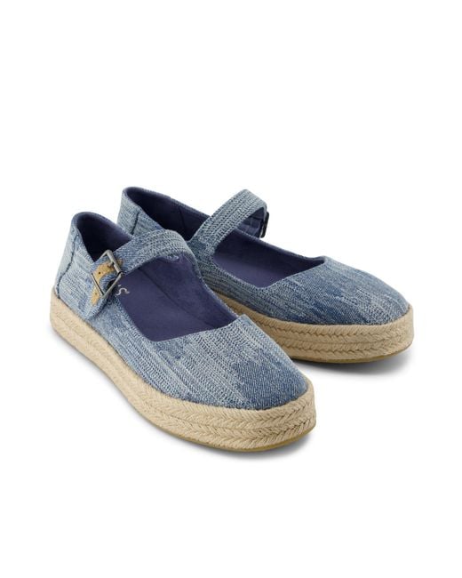 TOMS Blue Carolina Mary Jane Espadrille