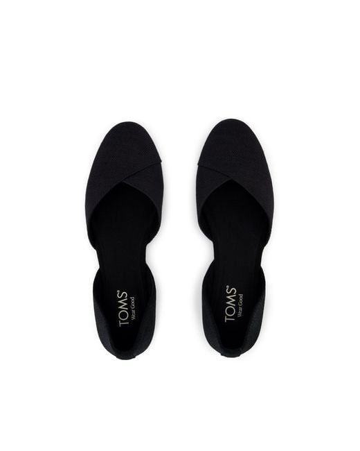 TOMS Black Gemma D'Orsay Flat