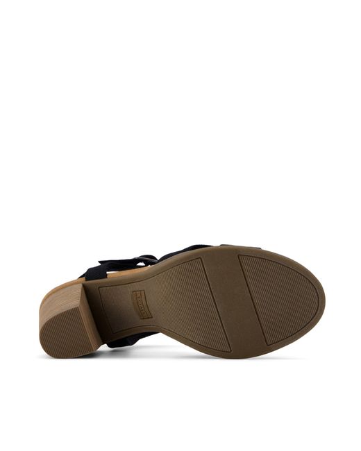 TOMS Black Majorca Ankle Strap Heel Sandal