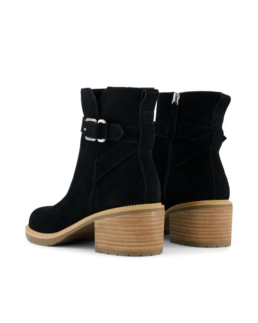TOMS Black Hailey Buckle Boots