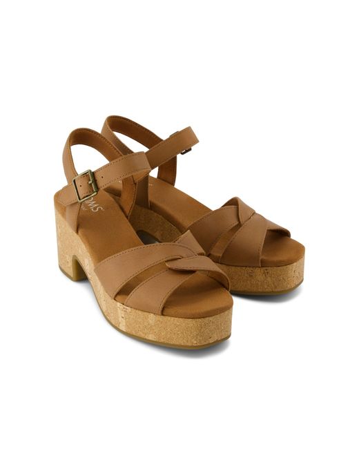 TOMS Brown Isla Heeled Sandal