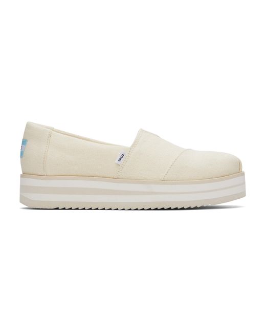 TOMS Beige Alpargata Midform Espadrille Slip On Shoe in Natural Lyst