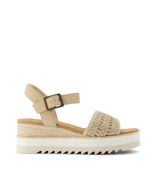 TOMS Metallic Diana Wedge Sandal