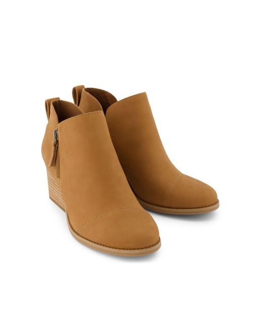 TOMS Brown Ie Wedge Boots