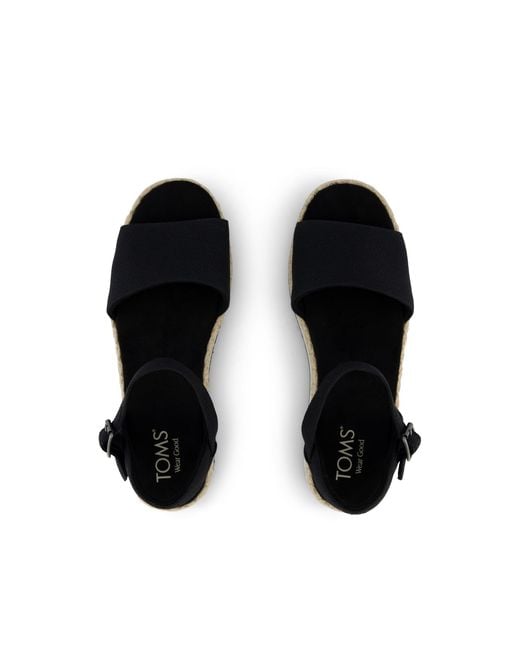 TOMS Black Ronan Platform Sandal