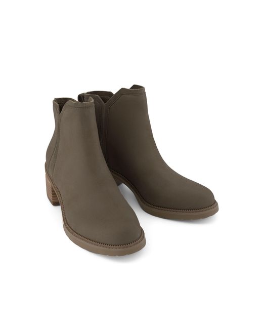 TOMS Brown Water-Resistant Leather Ankle Boots