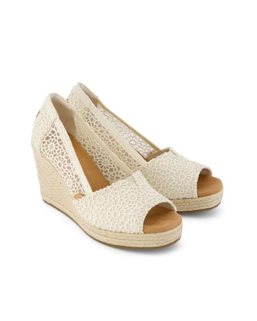 TOMS Natural Essential Wedge Peep-Toe