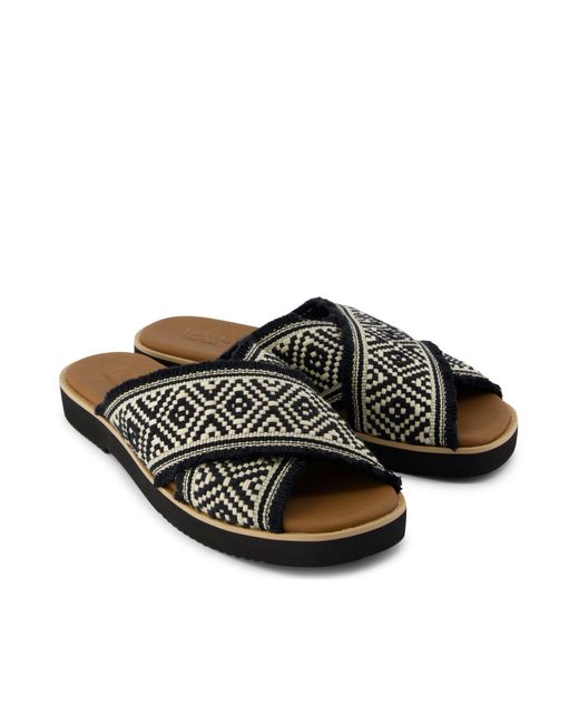 TOMS Black Mae Crossover Sandal