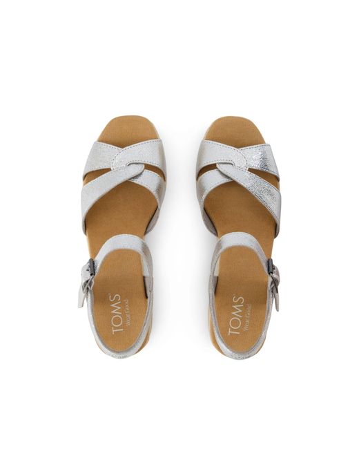 TOMS Metallic Isla Heeled Sandal