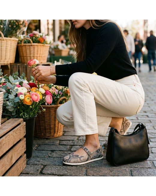 TOMS Gray Alpargata Mary Jane