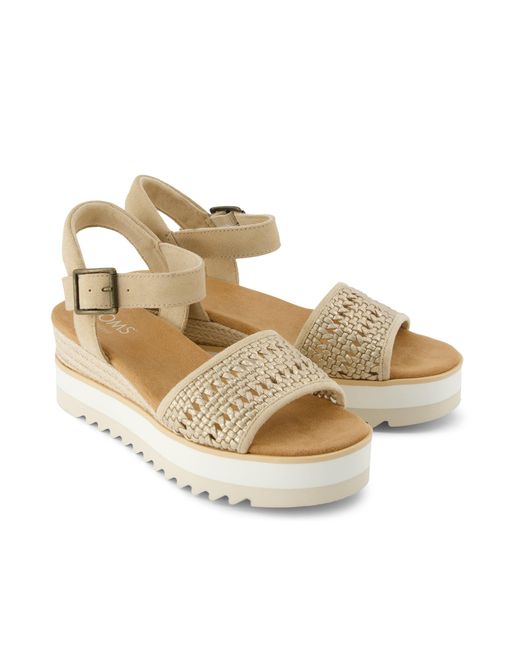 TOMS Metallic Diana Wedge Sandal