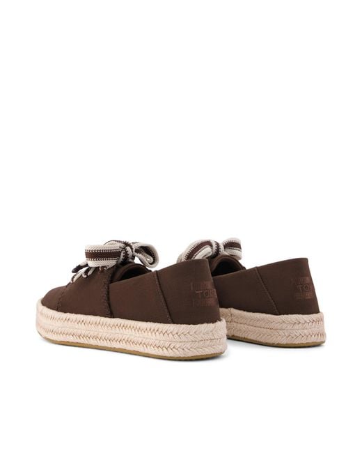 TOMS Brown Carolina Lace-Up Espadrille
