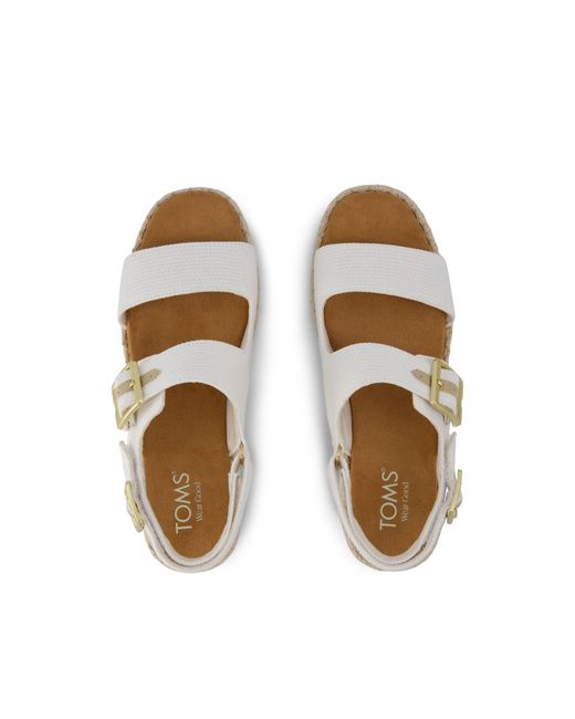 TOMS White Giana Platform Sandal