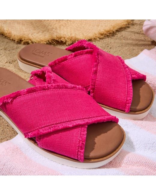 TOMS Pink Mae Crossover Sandal