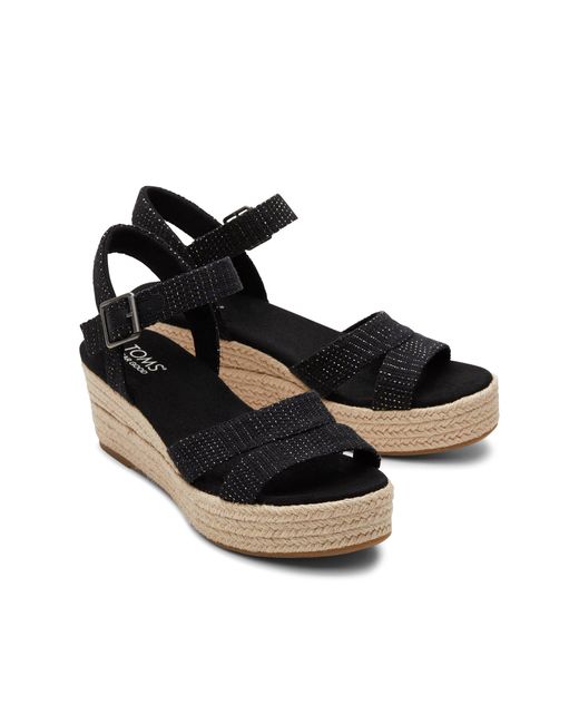 TOMS Blue Audrey Wedge Sandal