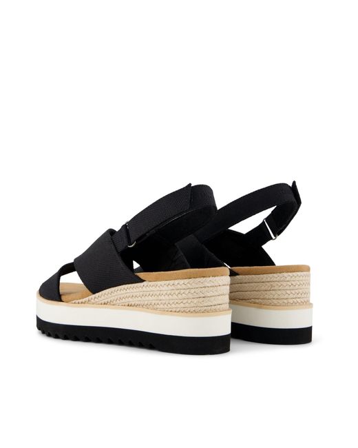 TOMS Blue Diana Crossover Wedge Sandal