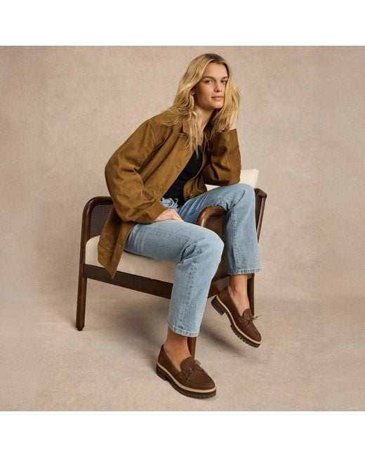 TOMS Brown Cara Bow Loafer Shoes