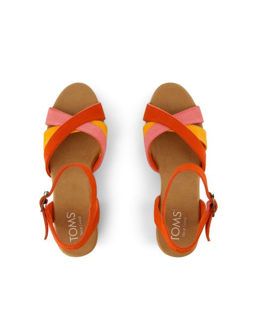 TOMS Brown Majorca Strappy Heeled Sandal