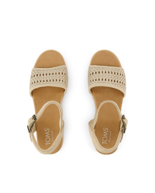 TOMS Metallic Diana Wedge Sandal