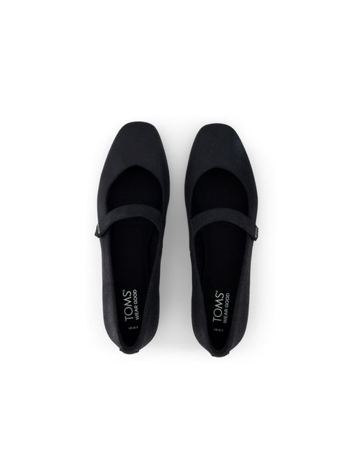 TOMS Black Bianca Ballet Flat