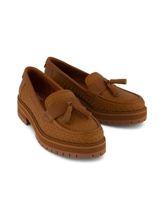 TOMS Brown Cara Loafer Shoes