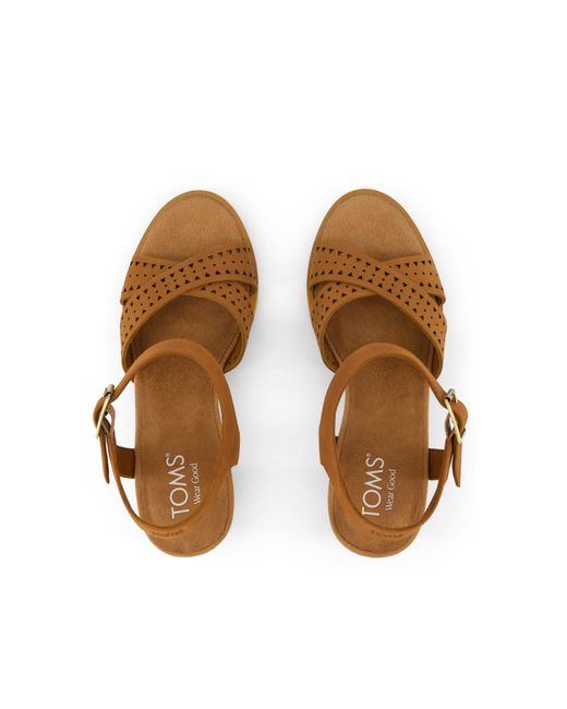 TOMS Brown Majorca Ankle Strap Heel Sandal