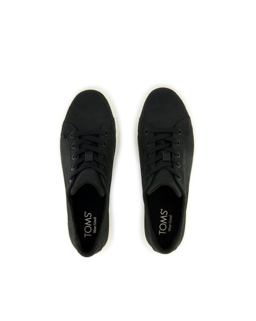 TOMS Black Kameron Lace Up Trainer