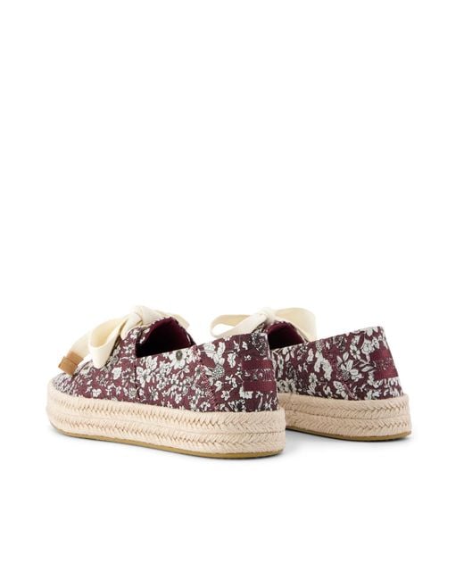 TOMS Pink Carolina Lace-Up Espadrille