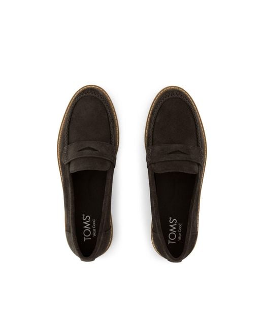 TOMS Black Marie Loafer Shoes