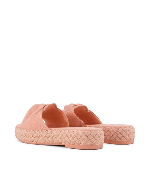 TOMS Pink Abby Slide Espadrille Sandal