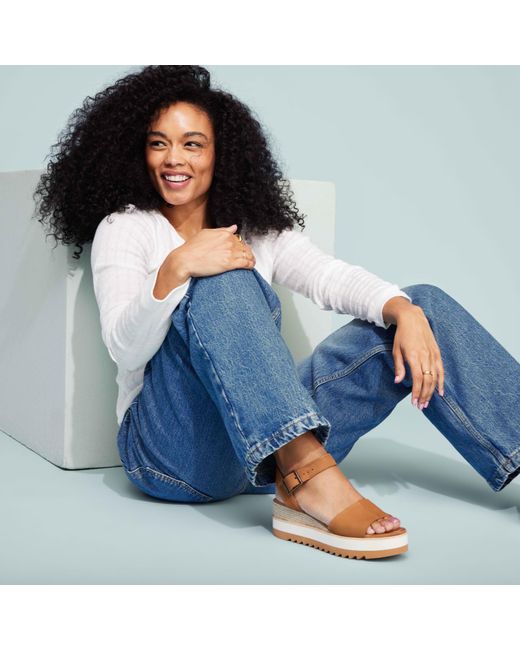 TOMS Black Diana Wedge Sandal