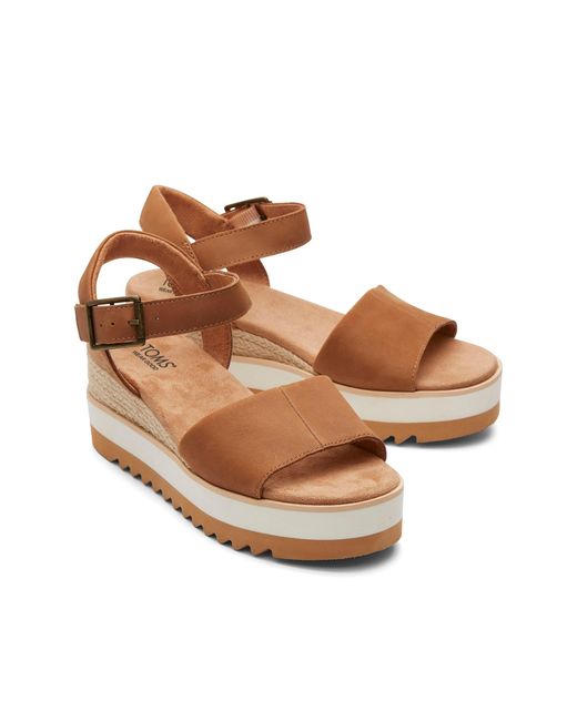 TOMS Black Diana Wedge Sandal