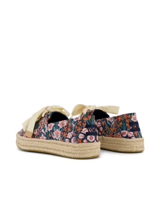 TOMS Blue Carolina Lace Up Espadrille