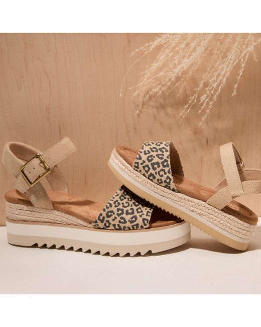 TOMS Metallic Diana Wedge Sandal