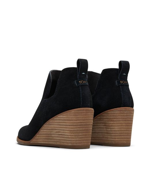 TOMS Black Kallie Wedge Bootie