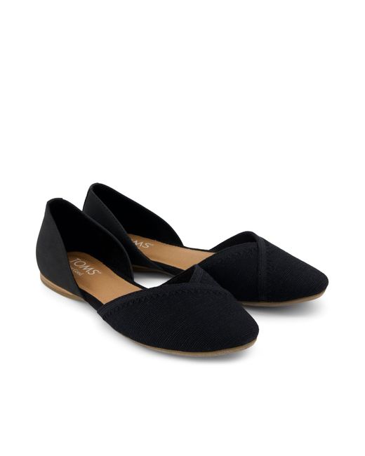 TOMS Black Gemma D'Orsay Flat