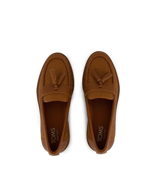 TOMS Brown Cara Loafer Shoes