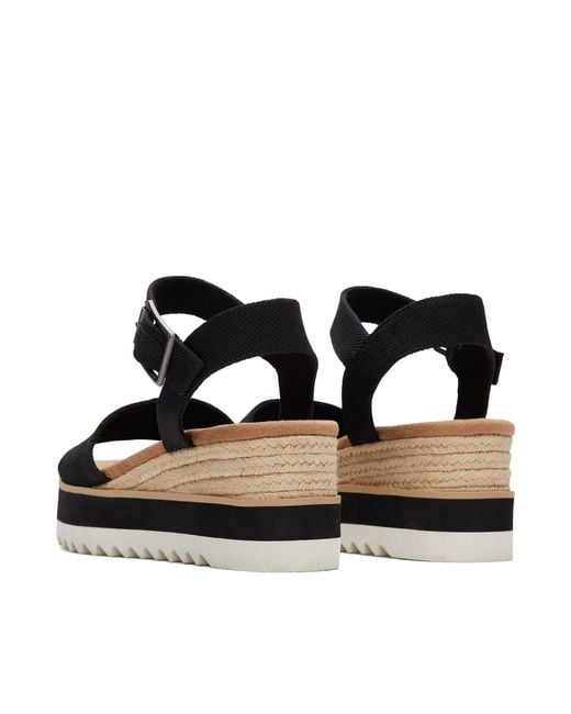TOMS Black Diana Wedge Sandal