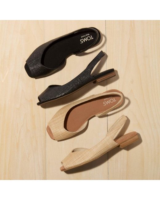 TOMS Natural Briella Slingback Ballet Flat
