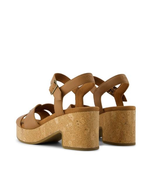 TOMS Brown Isla Heeled Sandal