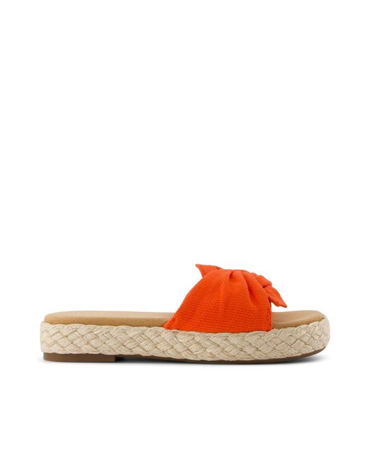 TOMS Orange Abby Slide Platform Sandal