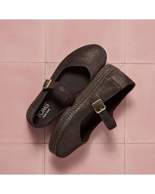 TOMS Black Carolina Mary Jane Espadrille