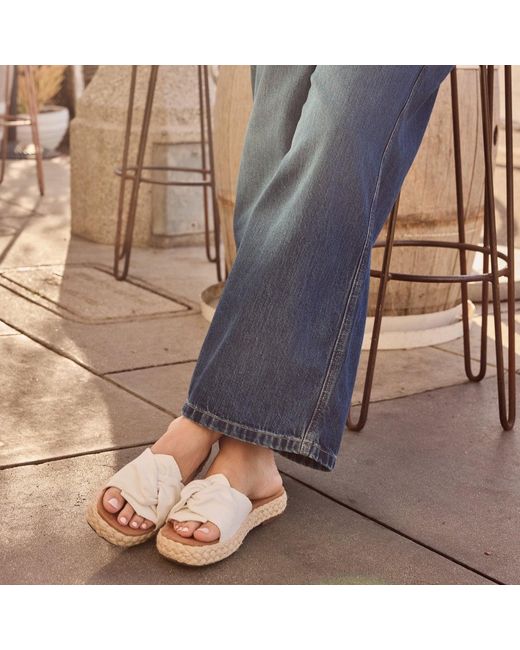 TOMS White Abby Slide Platform Sandal