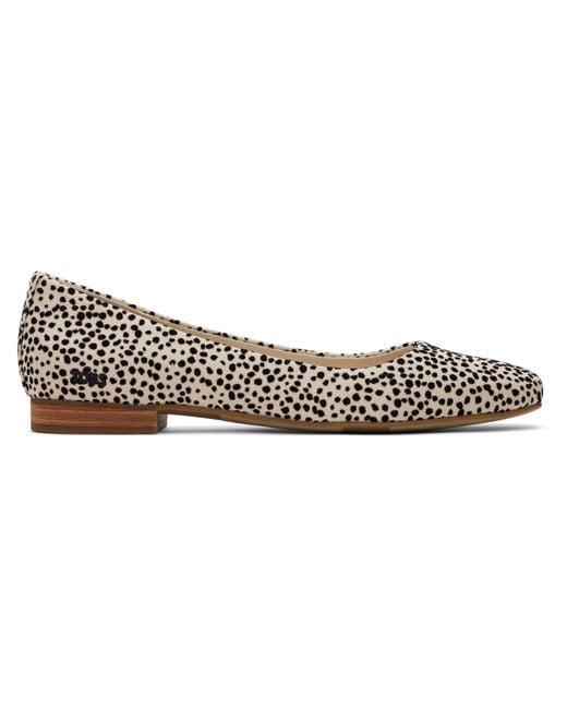 TOMS Black Ballet Flat Leopard Print Shoe Briella